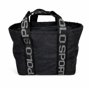 VTG 90s Polo Sport Ralph Lauren Mini Tote Bag Black Spell Out Logo Y2K